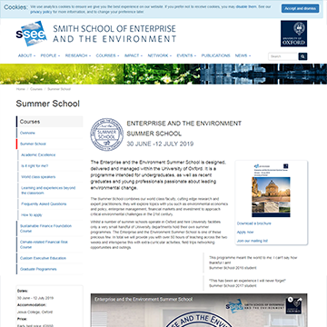 University of Oxford, Smith School of Enterprise and the Environment