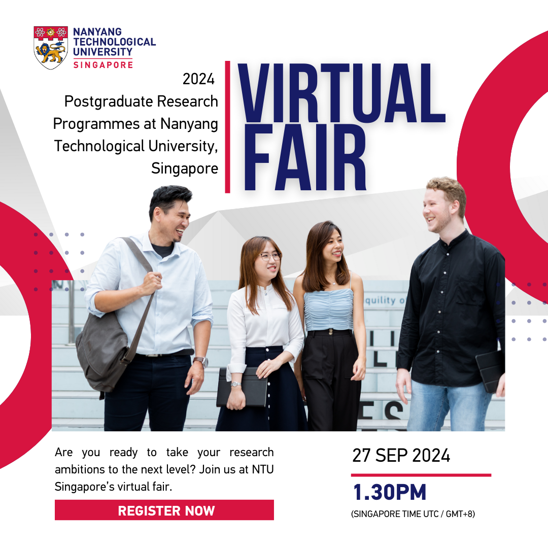 2024 Virtual Fair for NTU Postgraduate Programmes  27 Sep 2024 